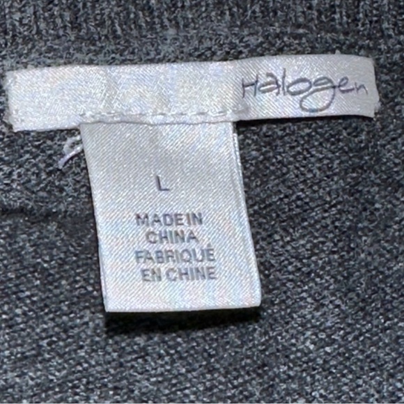 HALOGEN Valentines LOVE Sweater Gray Red Graphic Cotton Blend - Picture 9 of 10